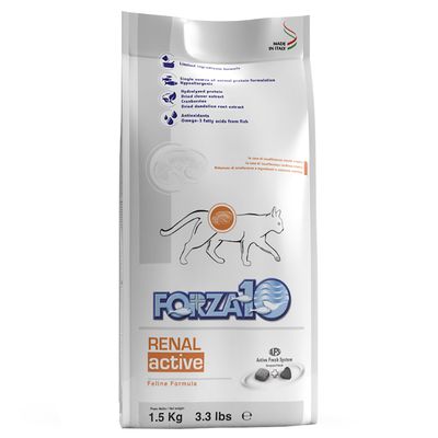 3x1,5kg Forza10 Renal Active Feline - Gatti con Problemi Renali