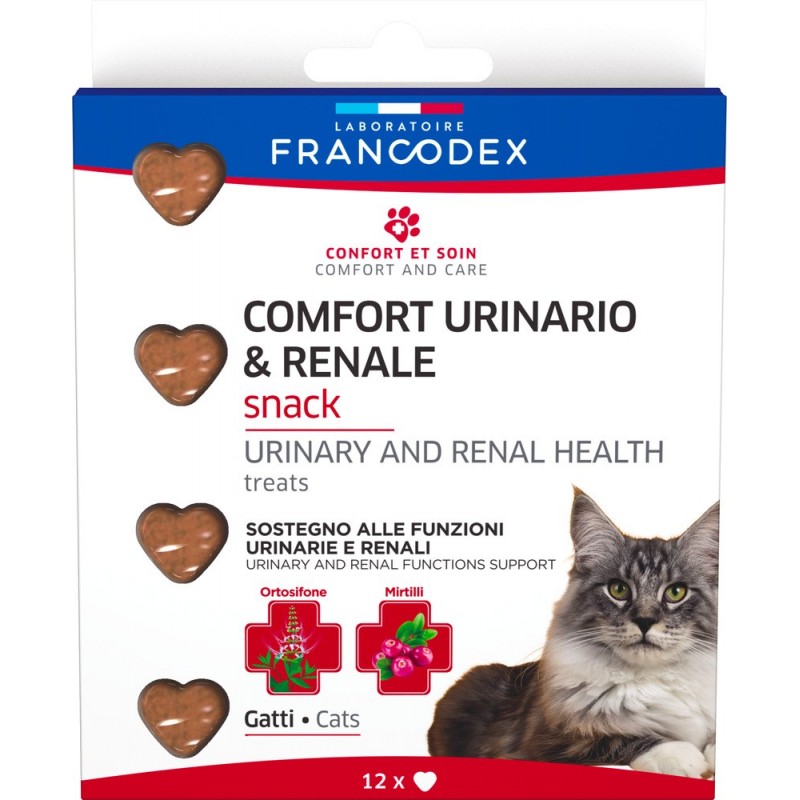 Francodex Snack Umidi Comfort Urinario e Renale per Gatti - 12 Pz