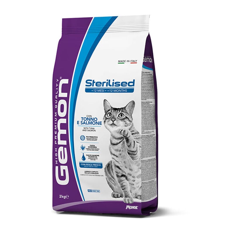 Gemon Gatto Sterilised Tonno e Salmone 2 kg