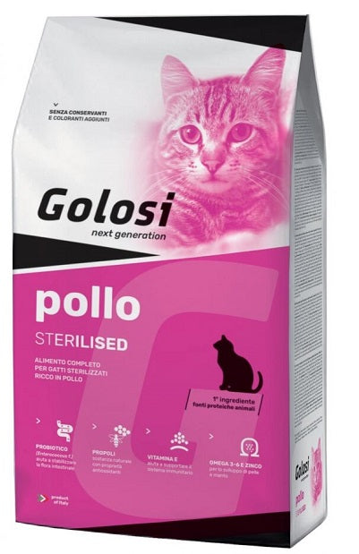 Golosi Pollo Sterilised 7,5kg - Gatti Sterilizzati
