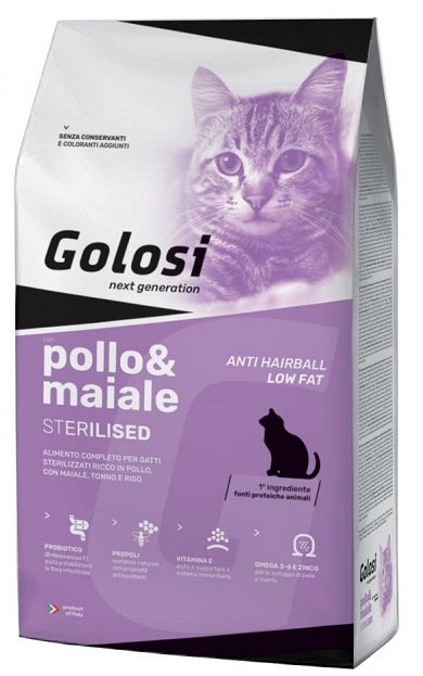 Golosi Pollo & Maiale Sterilised 7,5 kg – Per Gatti Sterilizzati