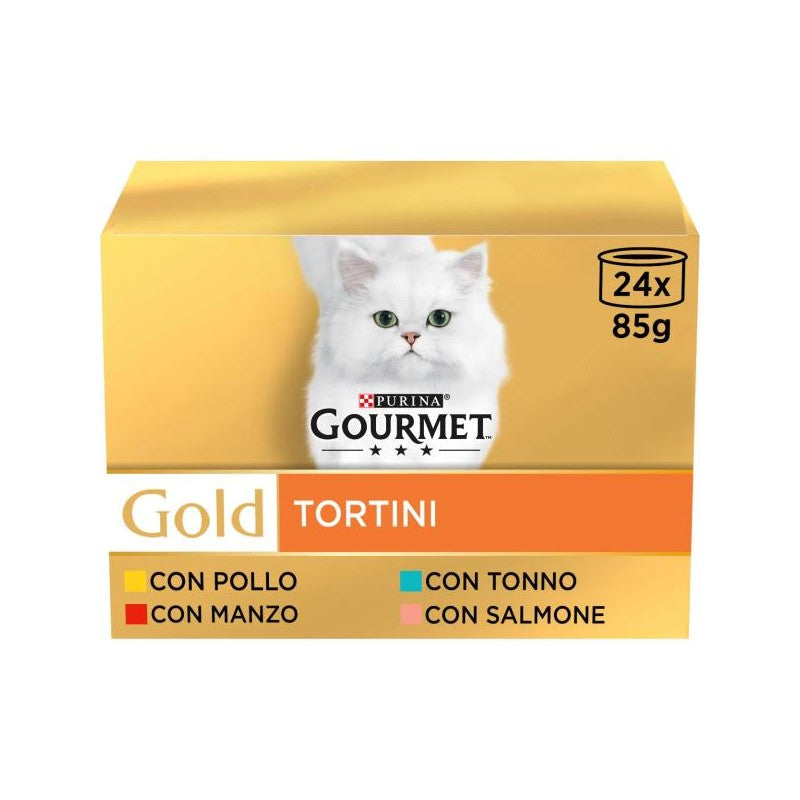 24x85g Gourmet Gold Tortini - Cibo Umido per Gatti
