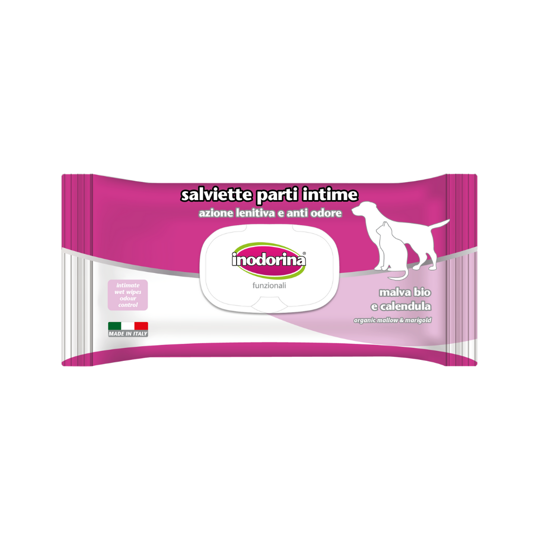 Inodorina Funzionale 40 Salviette - Igiene Intima per Cani e Gatti
