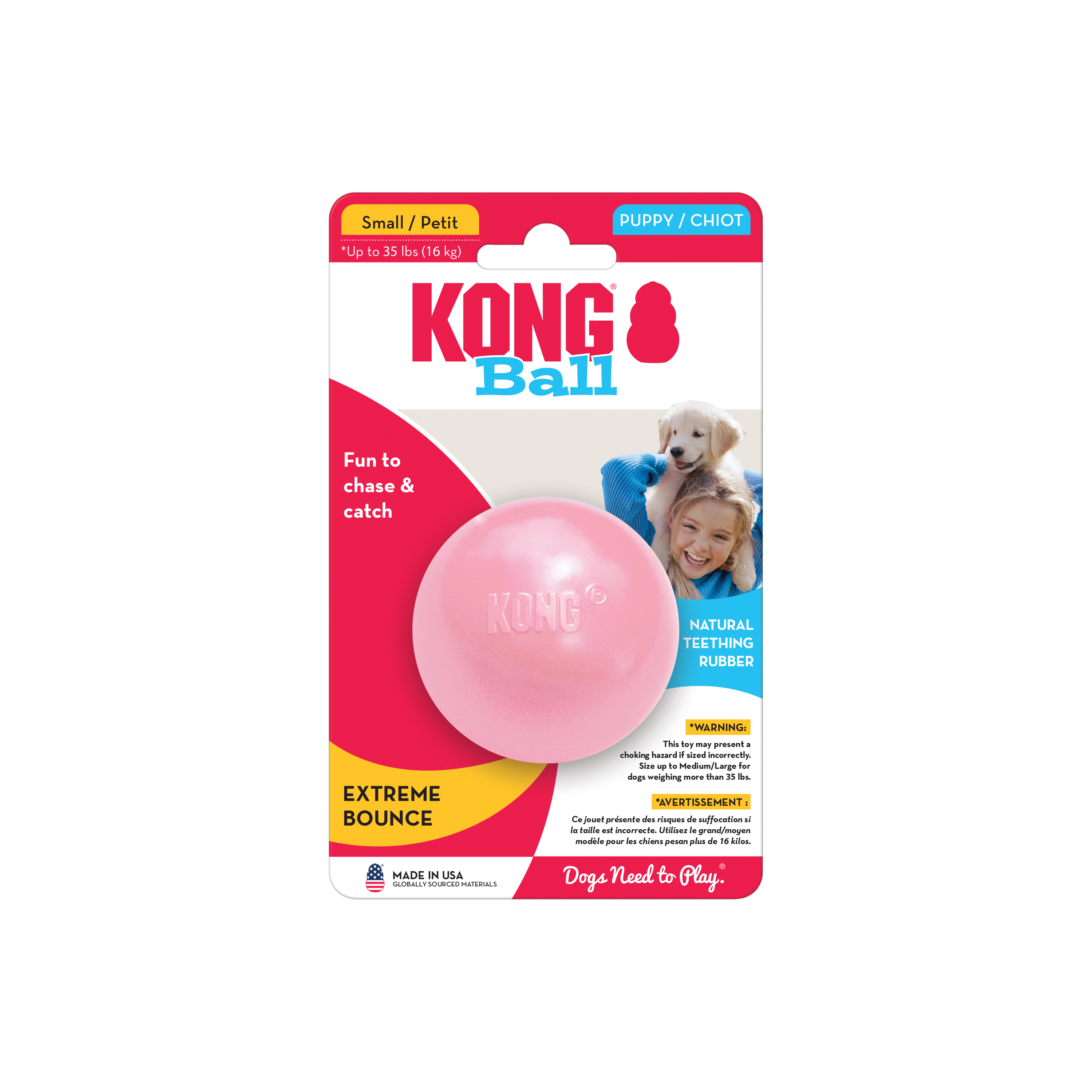 KONG Puppy Ball Gioco per Cuccioli Small