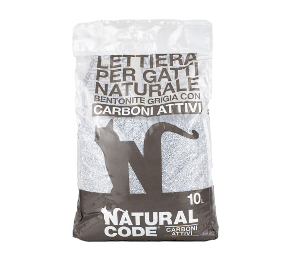 Natural Code Lettiera Bentonite ai Carboni Attivi - 10L