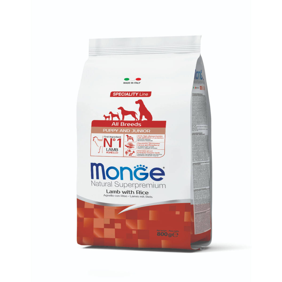 Monge Natural Superpremium All breeds junior con Agnello e Riso 800 gr