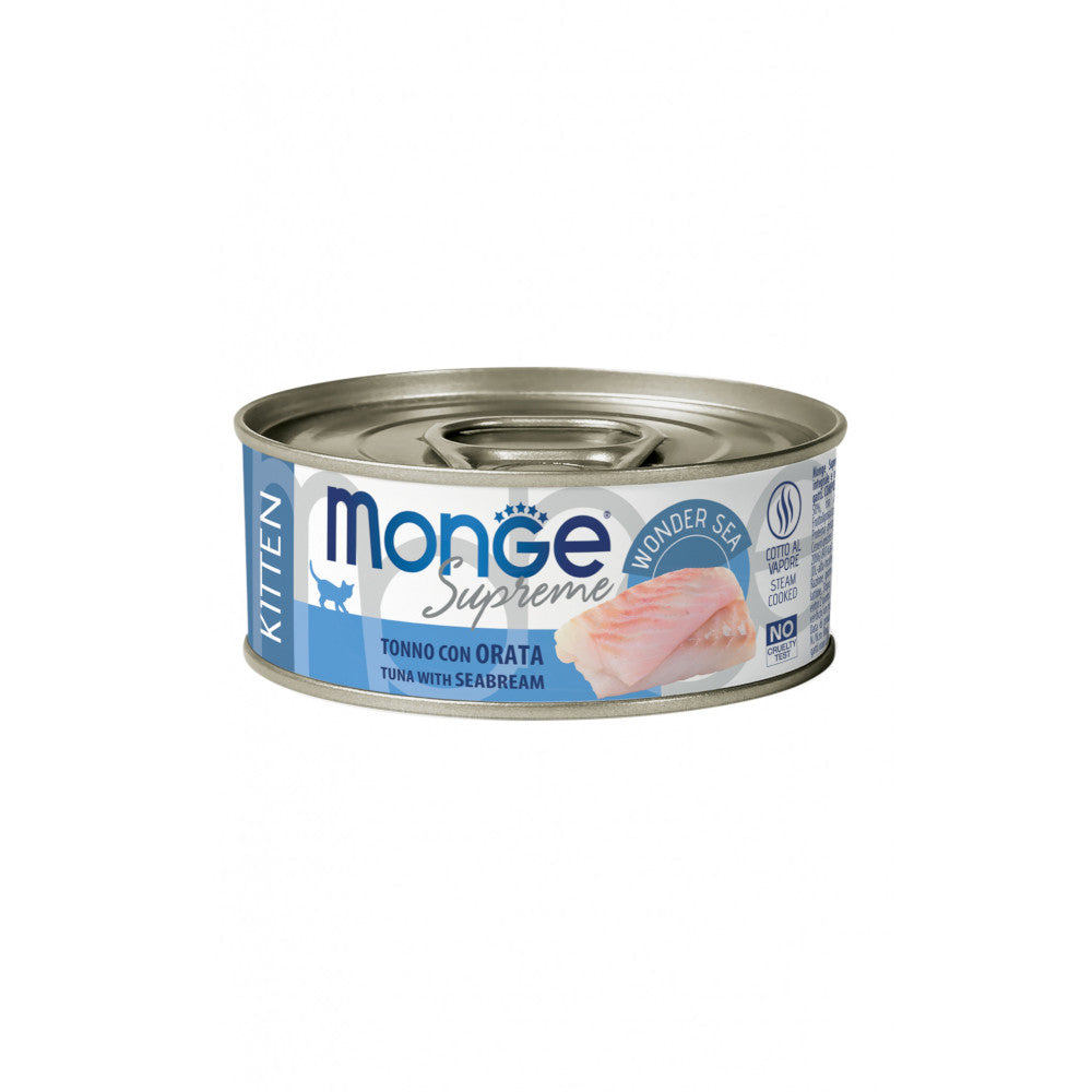 Monge Supreme Kitten Tonno e Orata 80gr Alimento umido per Gatti