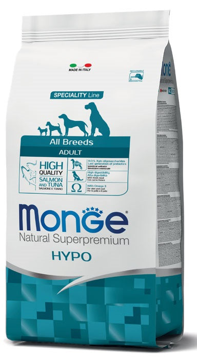 Monge All Breeds Adult Hypo Salmone e Tonno 12 kg