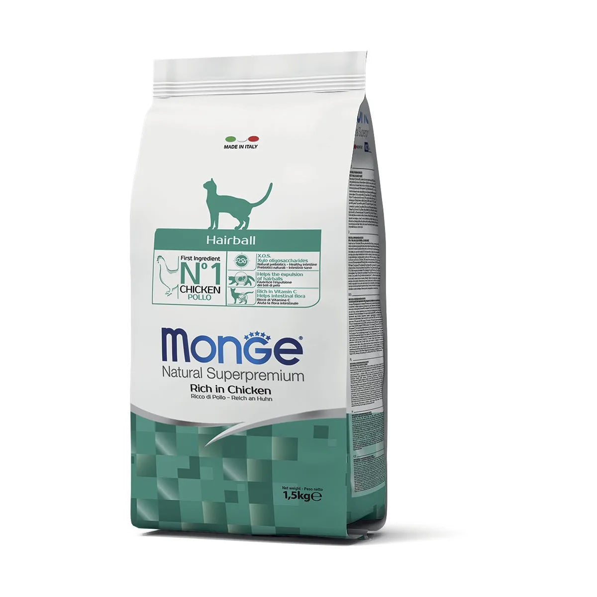 Monge Superpremium Hairball 1,5kg - Controllo dei Boli di Pelo