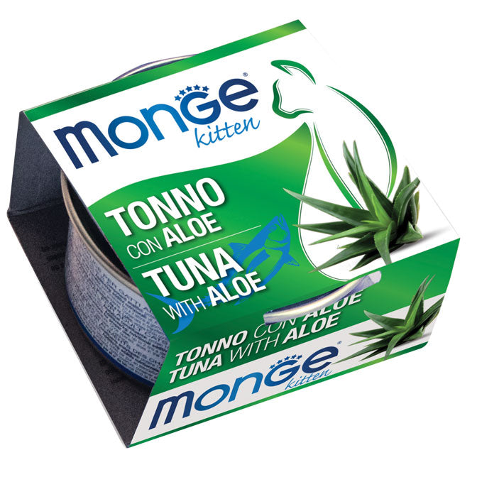 Alimento complementare Monge Fruits Tonno con Aloe 80 g per gattini