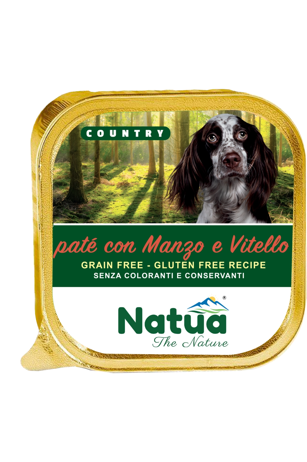 Natua Dog Country Manzo Vitello 300g Vaschetta