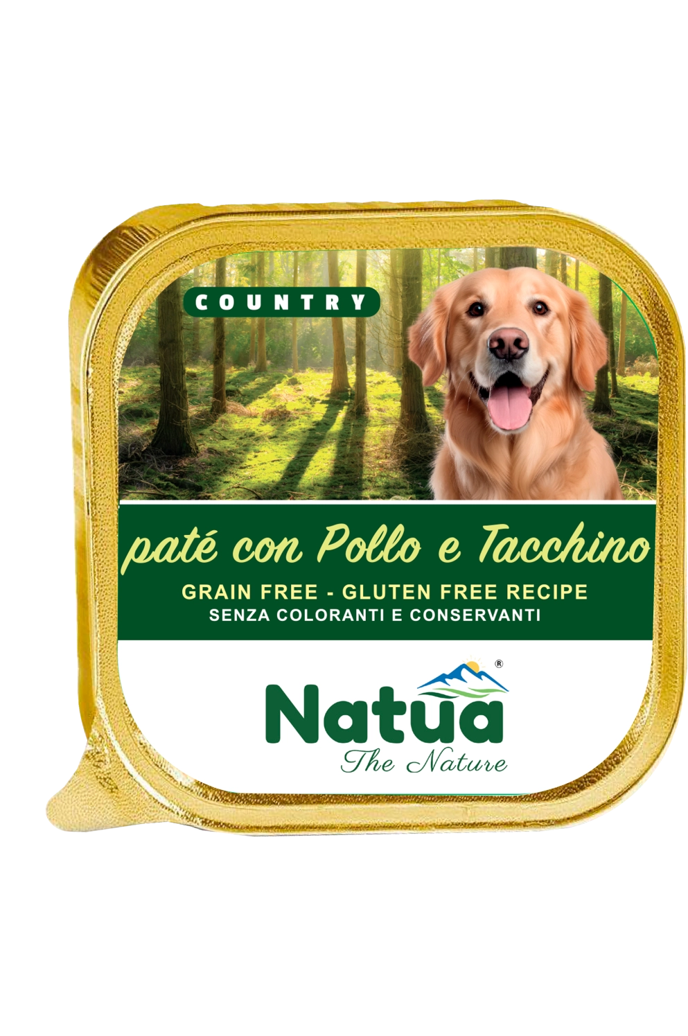Natua Dog Country Pollo Tacchino 300g Vaschetta