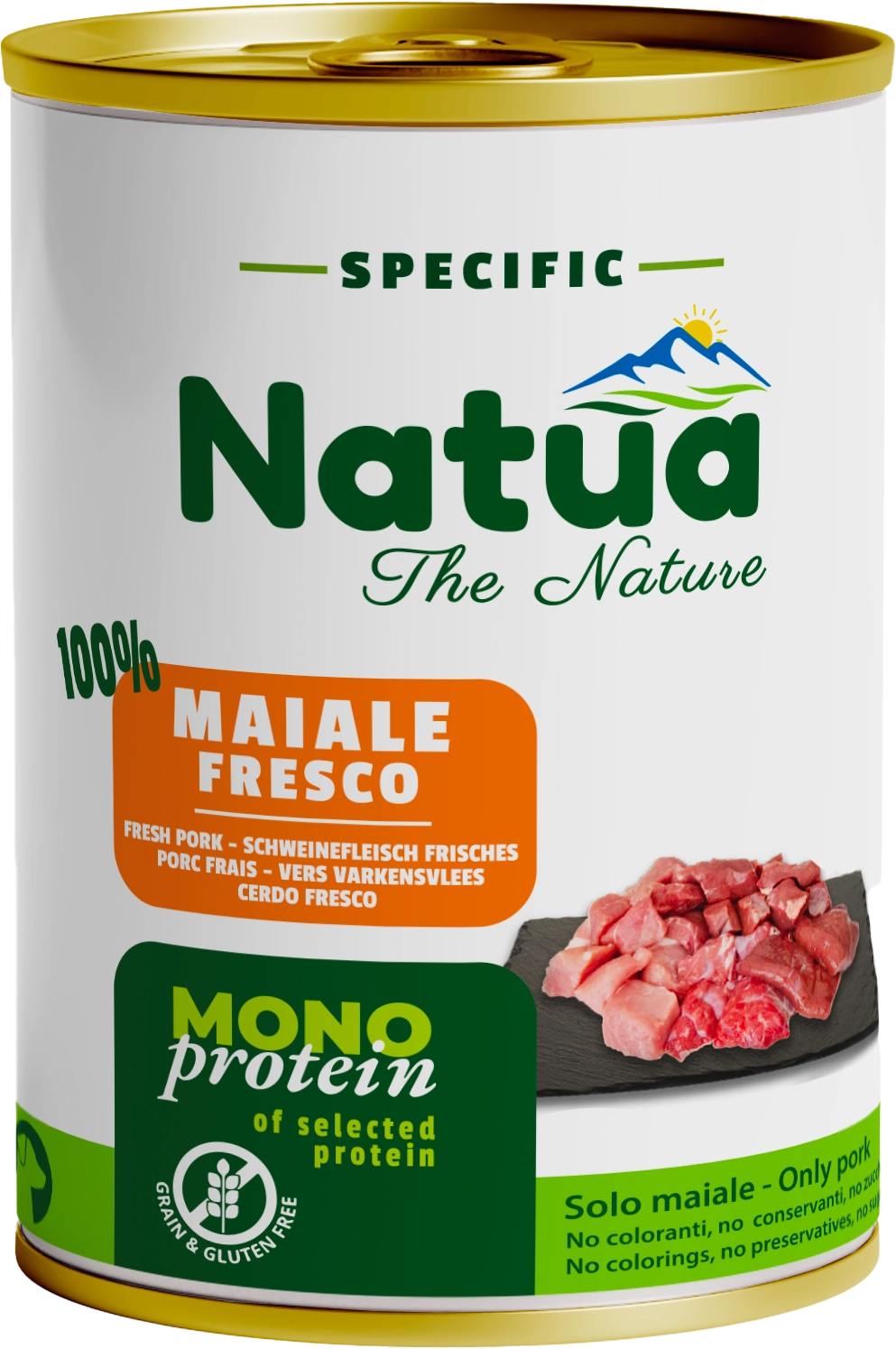Natua Dog Specific Monoprotein Maiale 400g Lattina