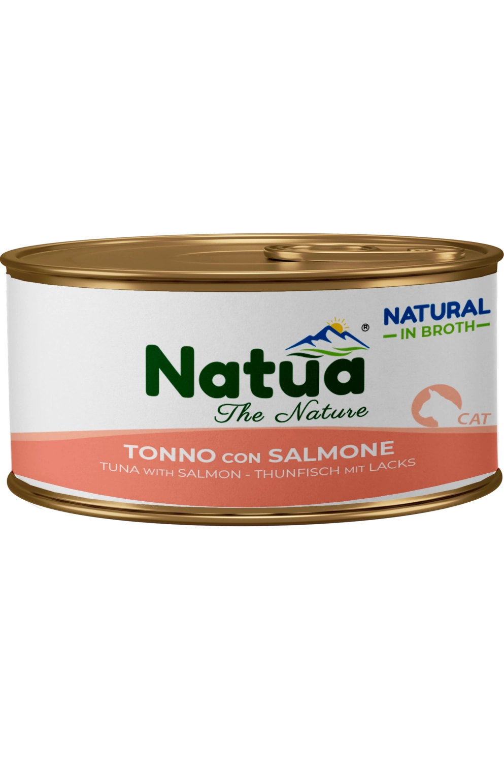 Natua Gatto Natural Tonno Salmone Broth 150g Lattina