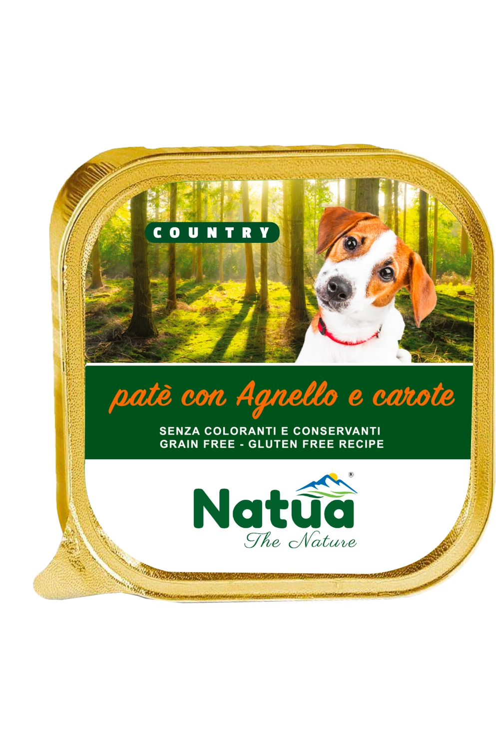 Natua dog Country Agnello Carote 100g Vaschetta