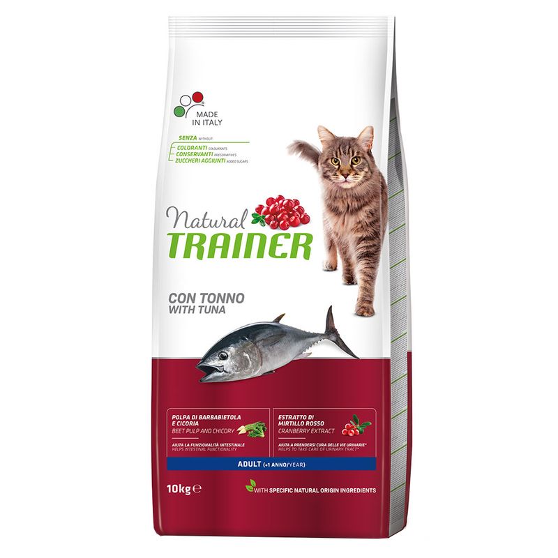 Natural Trainer Adult Tonno 10Kg Crocchette per Gatti