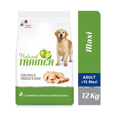 Natural Trainer Adult Maxi con Pollo Fresco 12kg - Cane Adulto