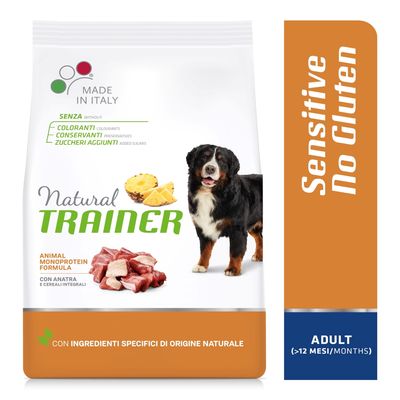 Natural Trainer Sensitive Adult Medium/Maxi Anatra 12kg No Gluten - Cane Adulto