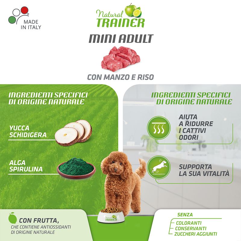 Natural Trainer Adult Small&Toy con Manzo 7kg - Cani Adulti