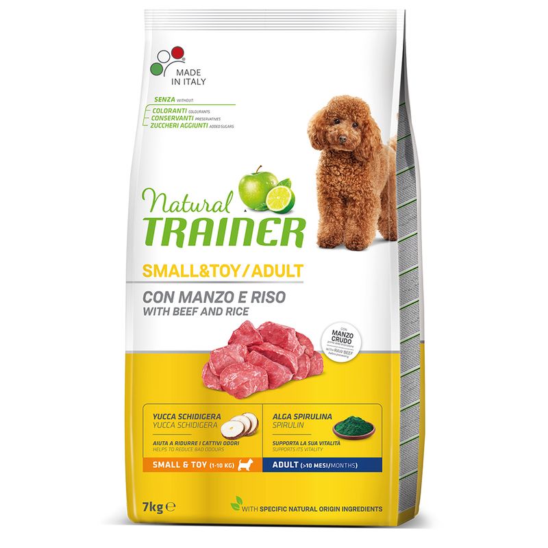 Natural Trainer Adult Small&Toy con Manzo 7kg - Cani Adulti