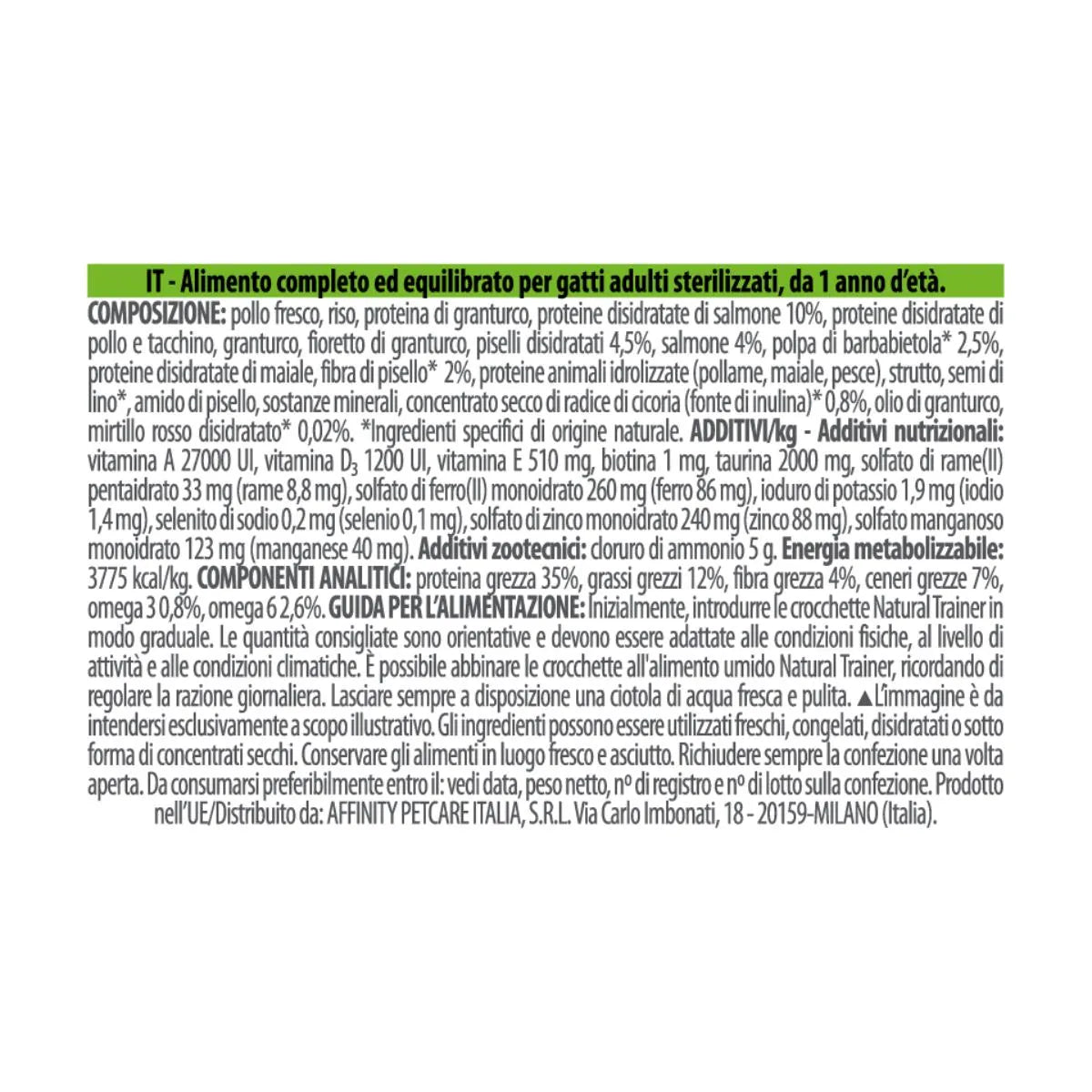 Natural Trainer Sterilised con Salmone 300g - Gatti Adulti Sterilizzati