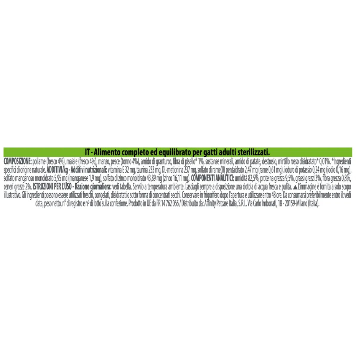 Natural Trainer Sterilised con Tonno 85g - Gatti Adulti Sterilizzati