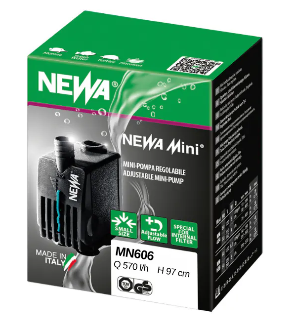 Pompa Sommergibile Newa MN 606 per Acquari - Flusso Regolabile