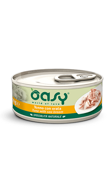 Oasy Specialità Naturale Tonno con Orata 70g - Cibo Umido per Gatti