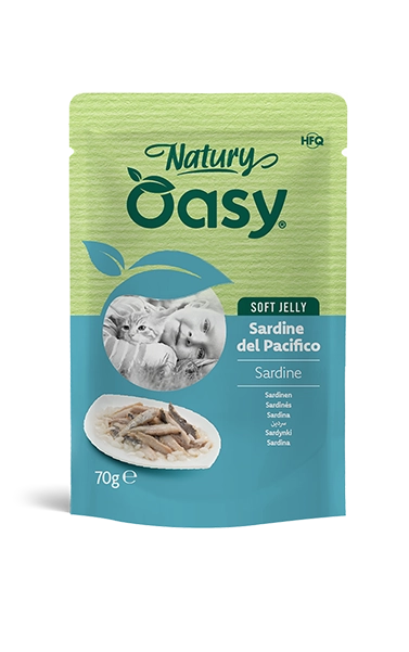 Oasy Gatto Natury Soft Jelly Sardine del Pacifico 70g Busta