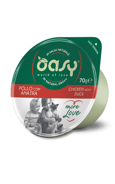 Oasy More Love Pollo con Anatra 70g Cup