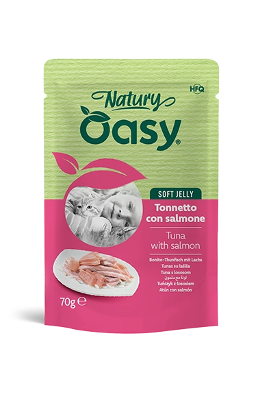 Oasy Natury Soft Jelly Tonnetto con Salmone 70g Busta
