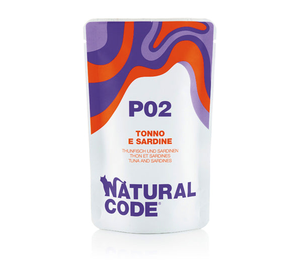 Natural Code P02 Tonno e Sardine Umido Gatto 70 Gr