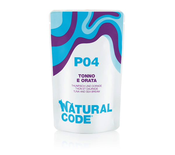 Natural Code P04 Tonno e Orata Umido Gatto 70 Gr