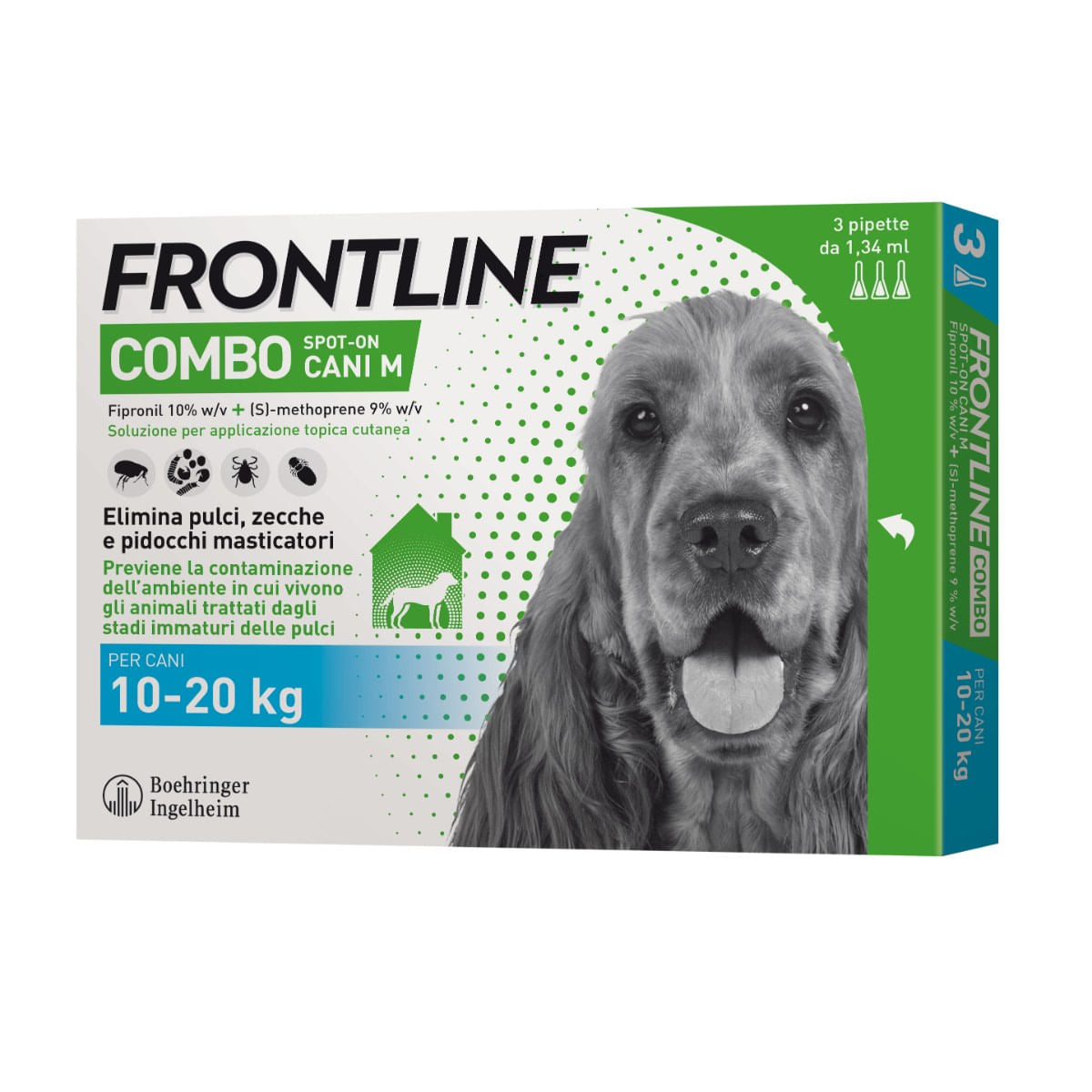 Frontline Combo Spot-On Cani Medi 10-20 kg - 3 Pipette Antiparassitario
