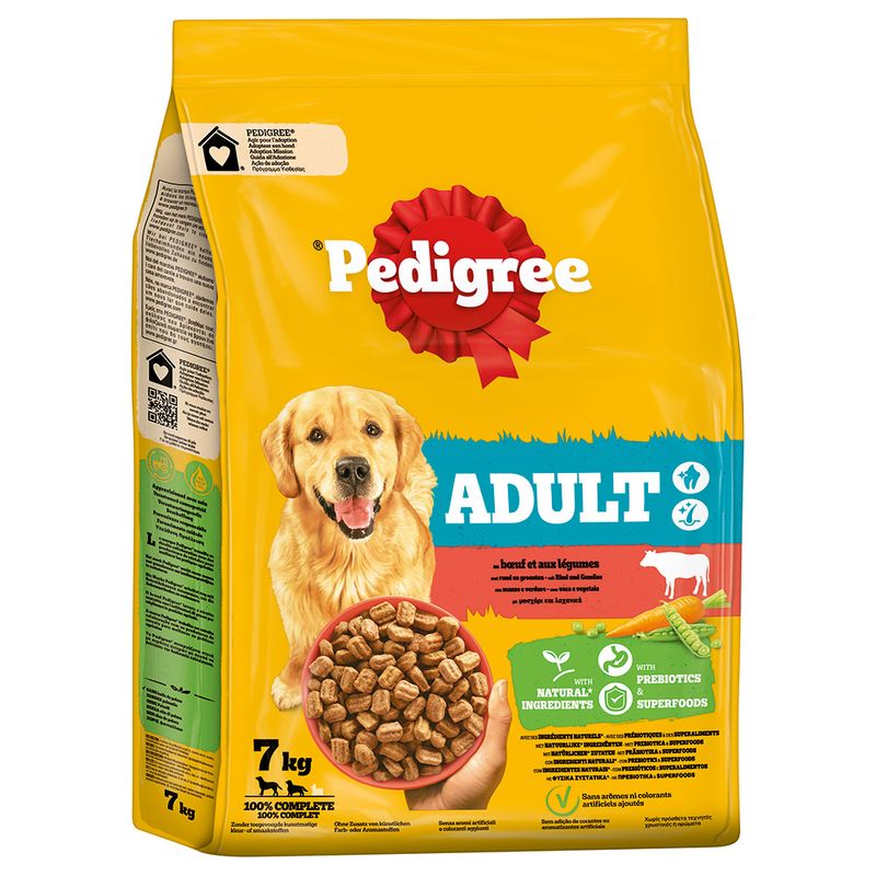 Pedigree Adult con Manzo e Verdure 7kg Crocchette per Cane
