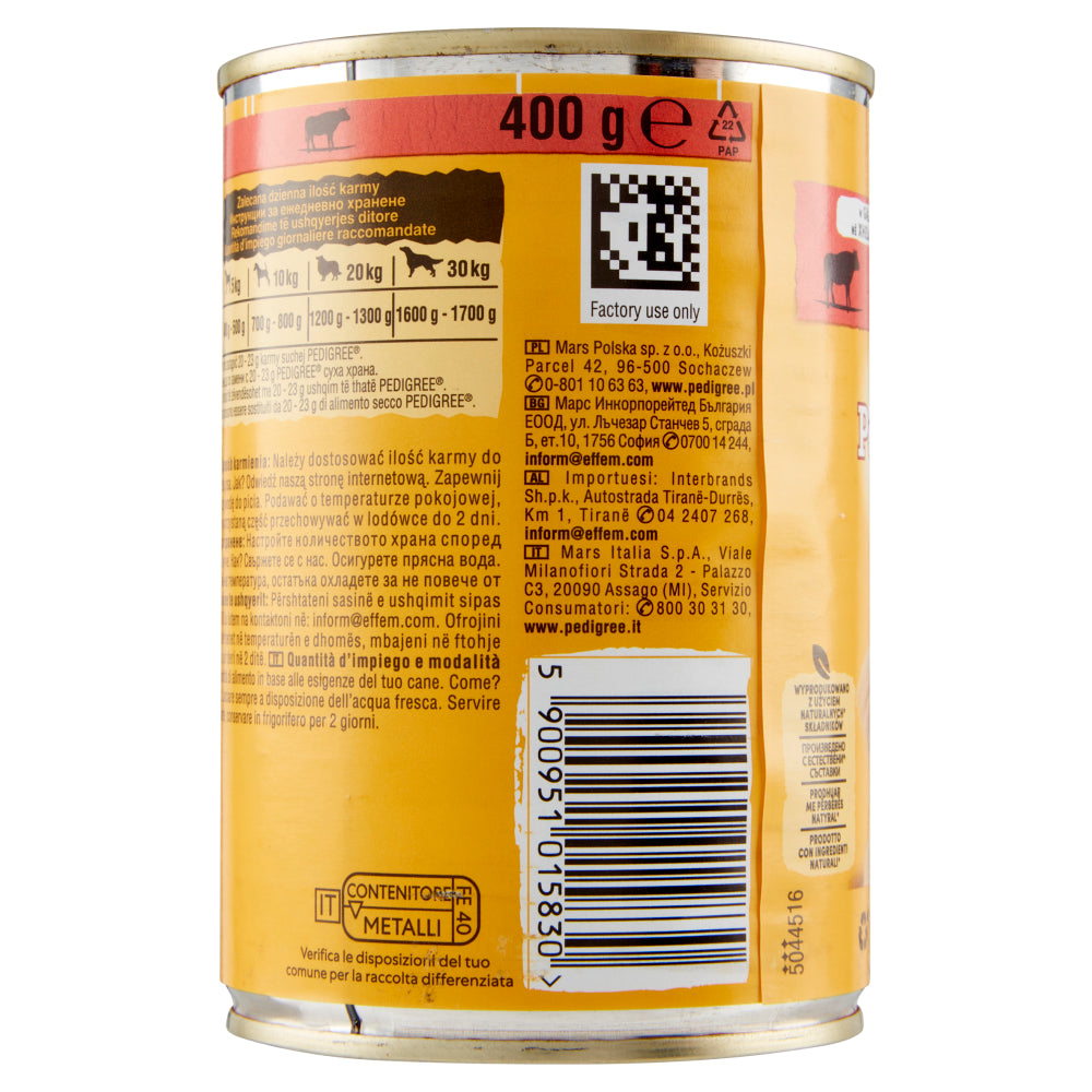 Pedigree Manzo in Gelatina 400g - Cibo Umido per Cani