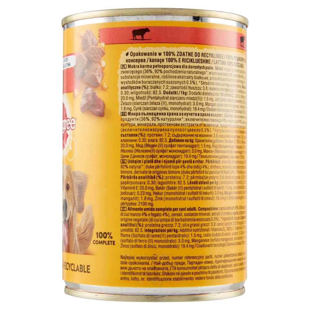Pedigree Manzo in Gelatina 400g - Cibo Umido per Cani