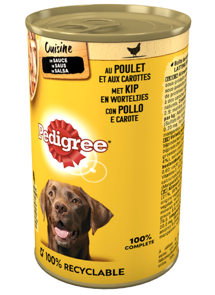 Pedigree Straccetti in Salsa con Pollo e Verdure 400g - Cibo Umido per Cani