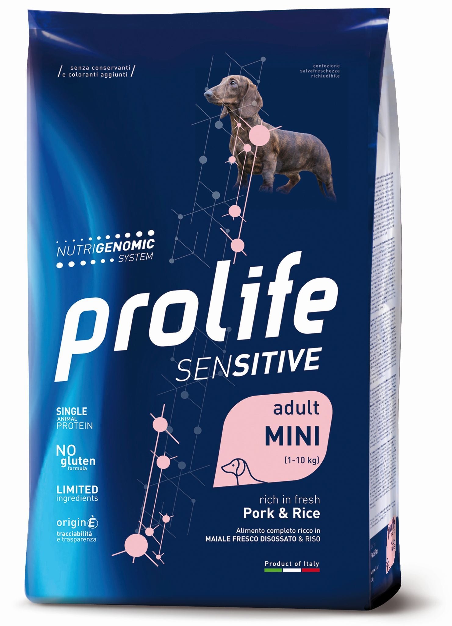 Alimento secco Prolife Sensitive Maiale e Riso 2 kg per cani adulti di taglia piccola