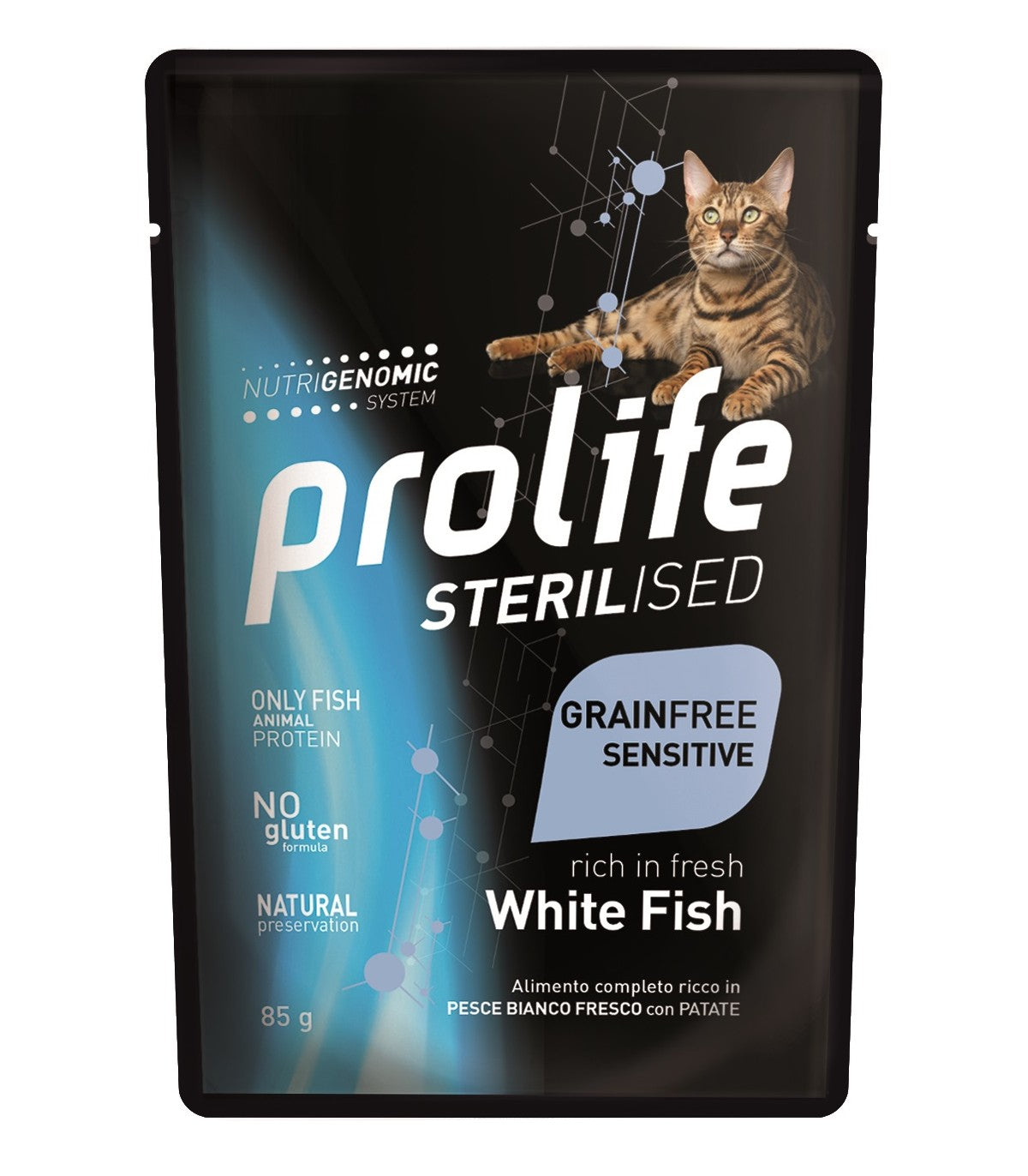 Prolife Sterilised Grain Free Pesce Bianco 85gr Bustina
