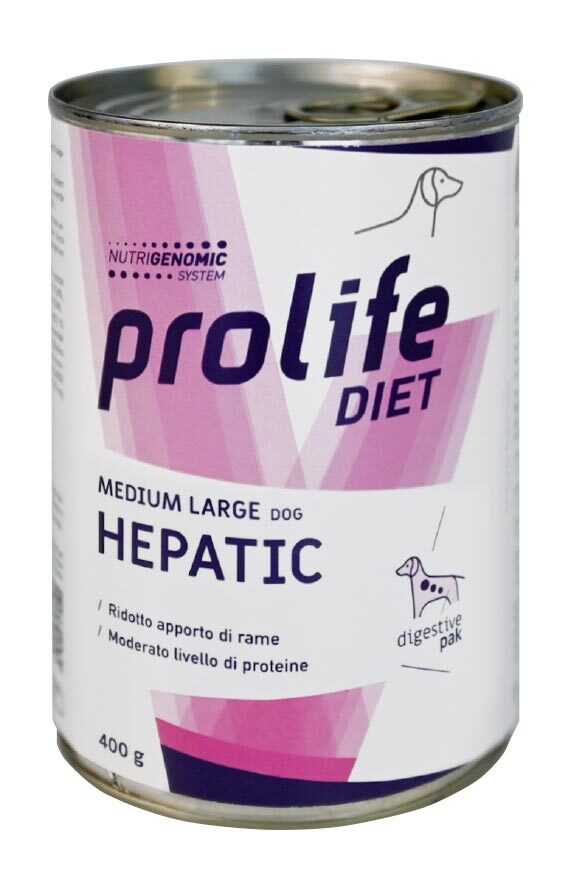 Prolife Diet Medium Large Hepatic 400g Alimento Umido per Cani