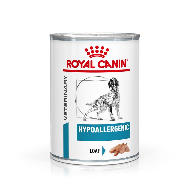 12x Royal Canin Hypoallergenic Veterinary Mousse 400g Umido per Cane