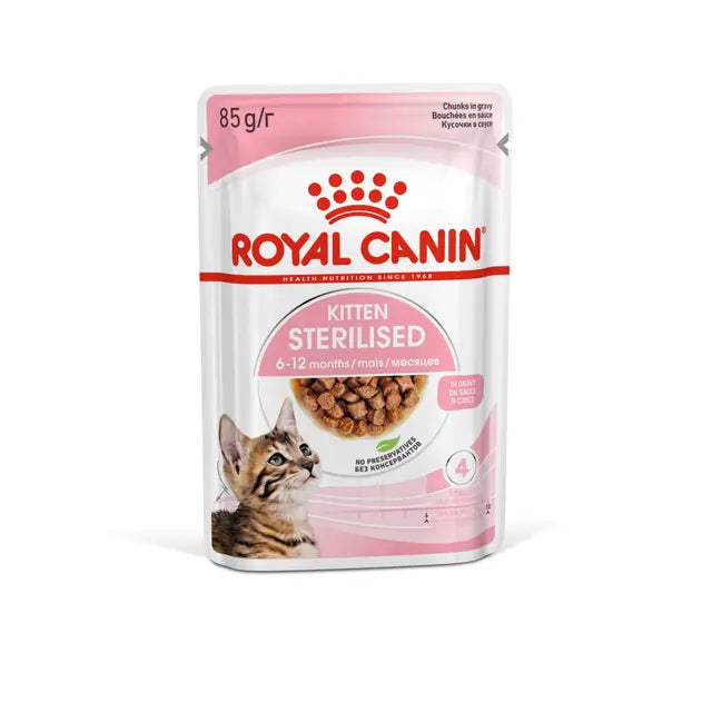 Royal Canin Kitten Sterilised umido gatto 85g in salsa per gattini sterilizzati 6-12 mesi