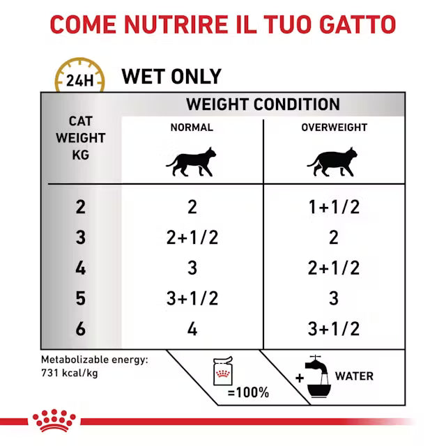 Alimento umido Royal Canin Urinary S/O Moderate Calorie Straccetti in salsa 2x12x85 g per gatti adulti
