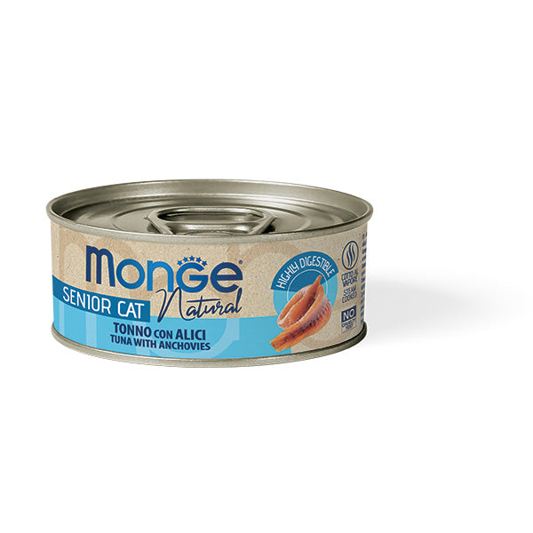 Monge Senior Tonno con Alici 80g - Cibo Umido per Gatti