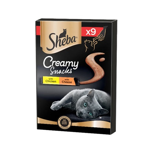 Sheba Snack Gatto Creamy Snack Pollo e Formaggio 9X12GR