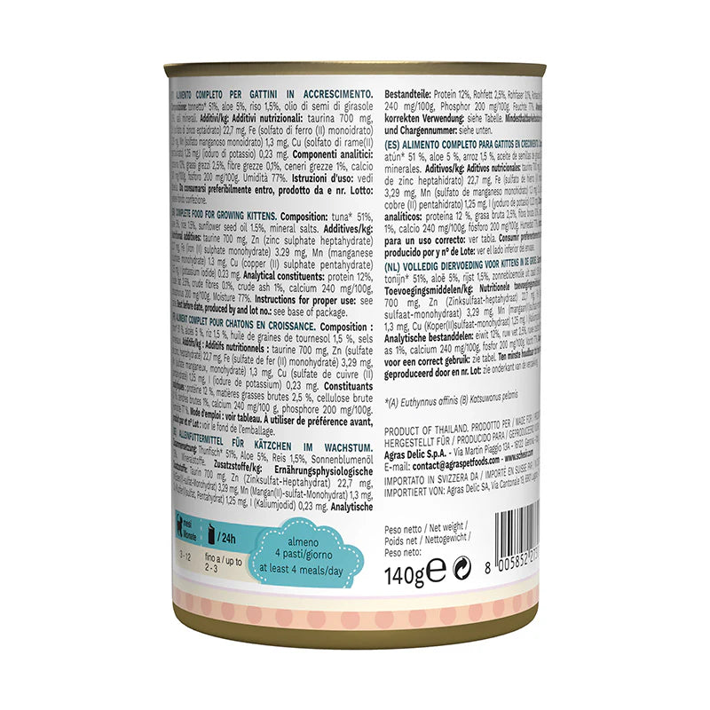 Schesir Kitten Tonnetto con Aloe in Gelatina 140g - Gatto