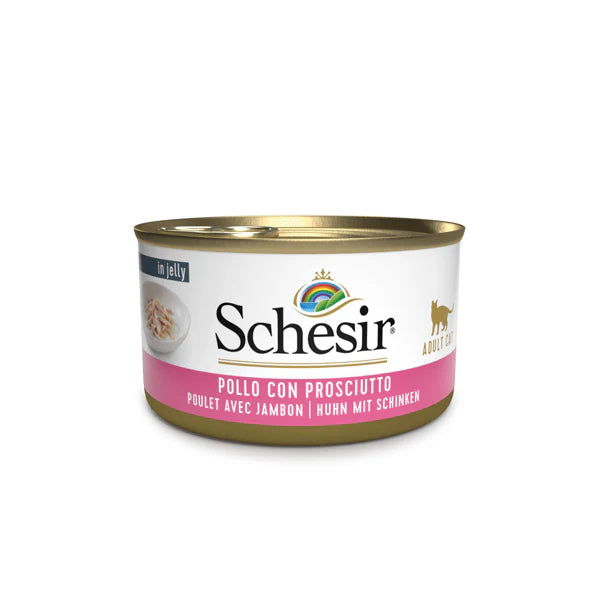 Schesir Pollo con Prosciutto in Gelatina 85g Umido per Gatti
