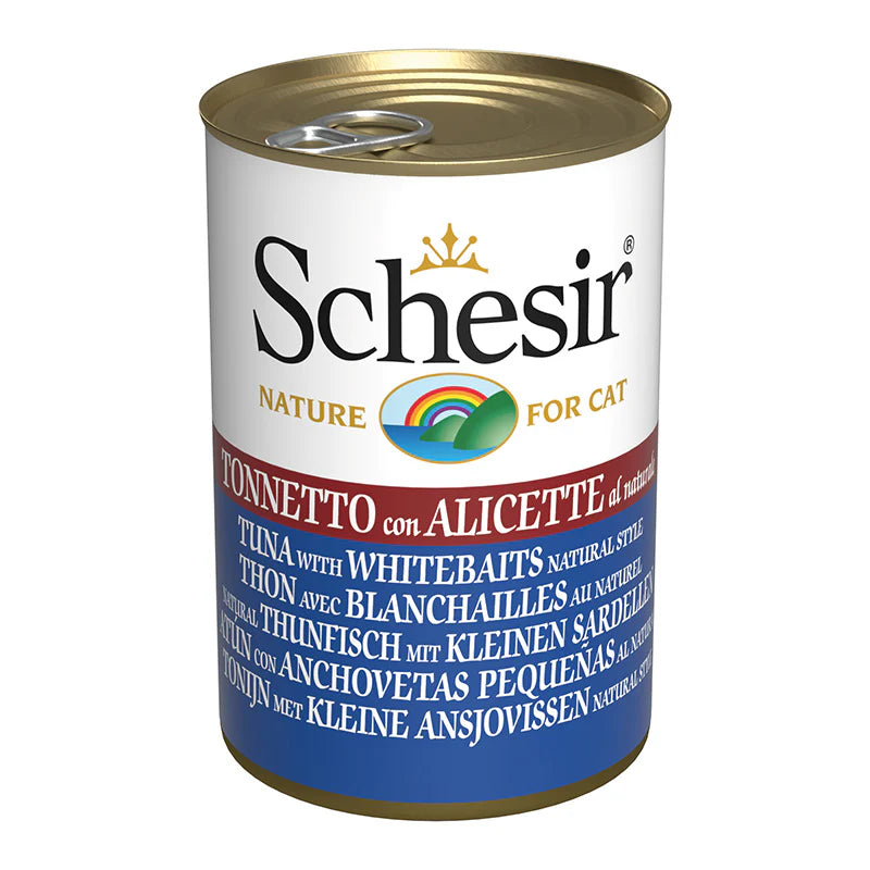 Schesir Tonnetto con Alicette al Naturale 140g - Umido Gatto