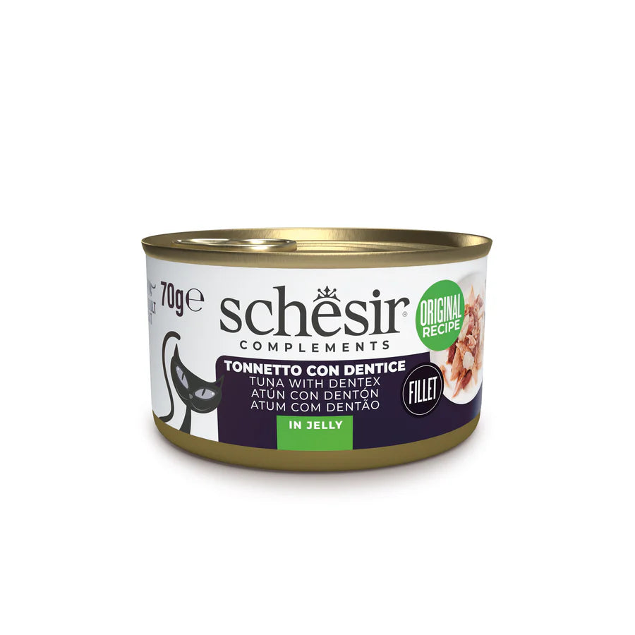 Alimento umido Schesir Tonnetto con Dentice in Gelatina 70 g per gatti adulti